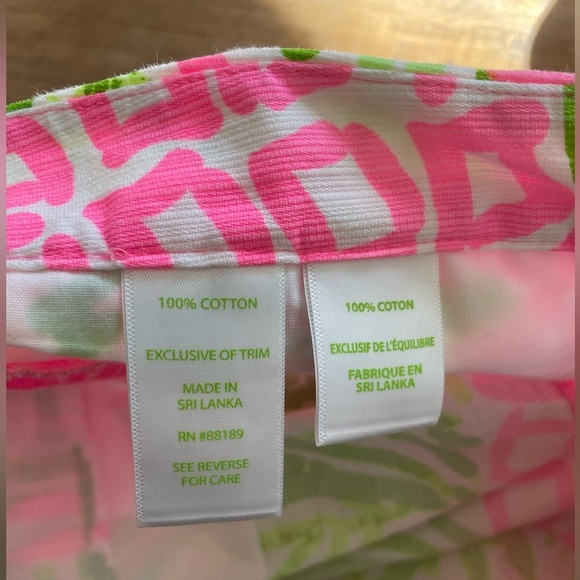 Lilly Pulitzer Pink Sunset Home Slice Adie Short Size 00 EUC! Pink White      10 - Picture 5 of 7